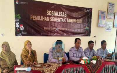 Kegiatan Sosialisasi Pemilu Serentak Tahun 2024 di SMAN 1 Grabagan